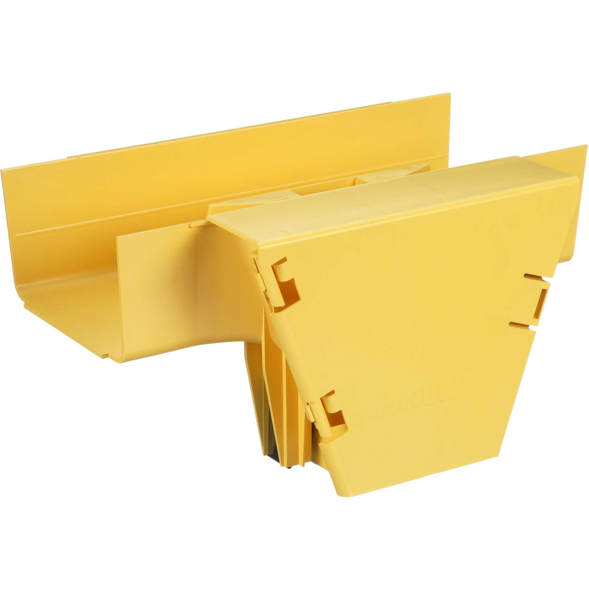 Panduit FRVT6X4LYL FiberRunner&reg; Vertical Tee, 90&deg;, 6x4, Yellow, Cable Routing Fitting with Hinged Door