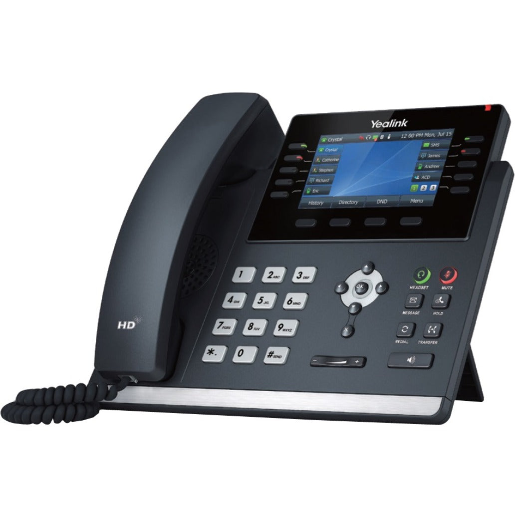 Yealink 1301203 SIP-T46U IP Phone, Corded, Wall Mountable, Desktop, Cl ...