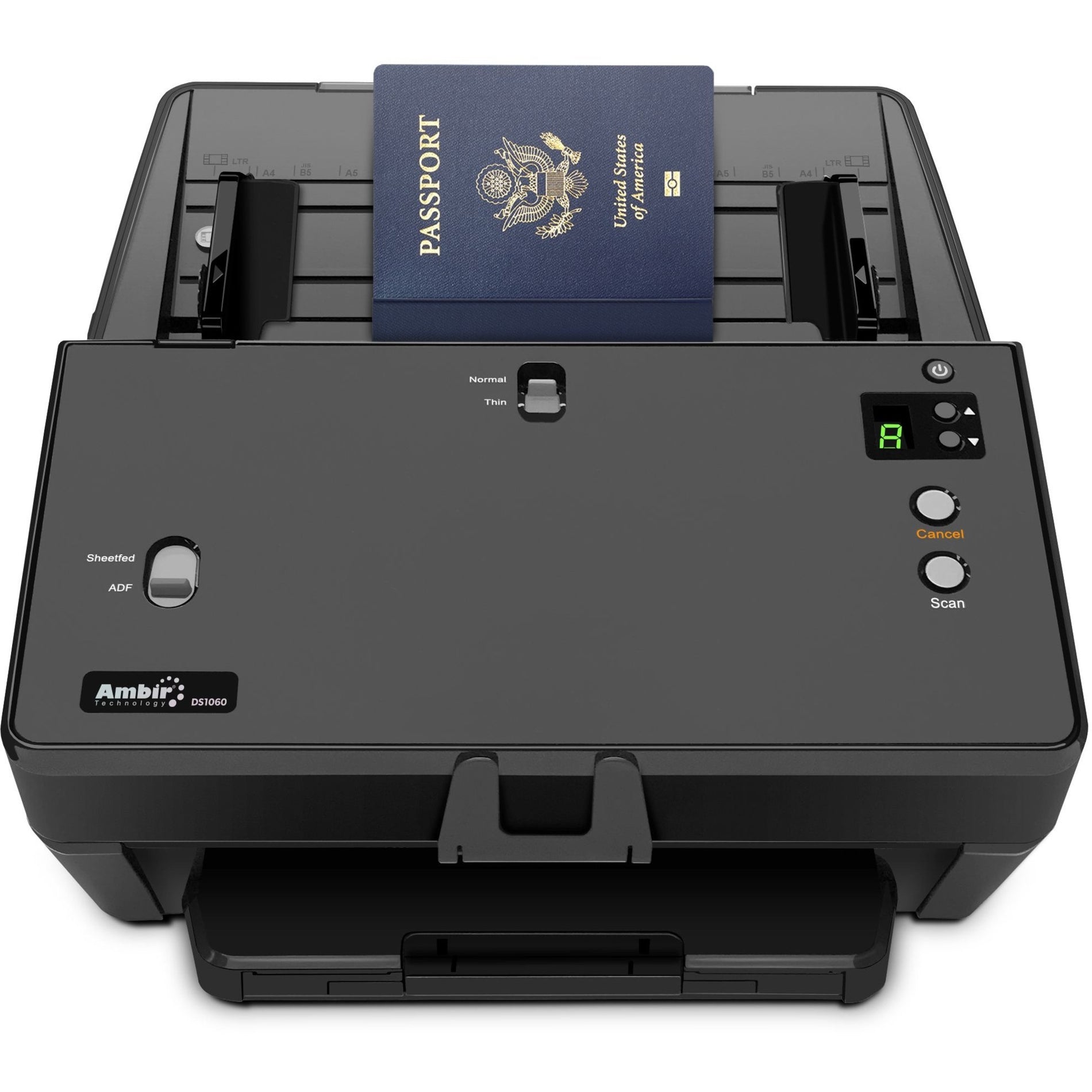 Ambir DS1060-AS nScan Hoge-snelheid Document Scanner 60PPM ADF en Paspoort Scanner