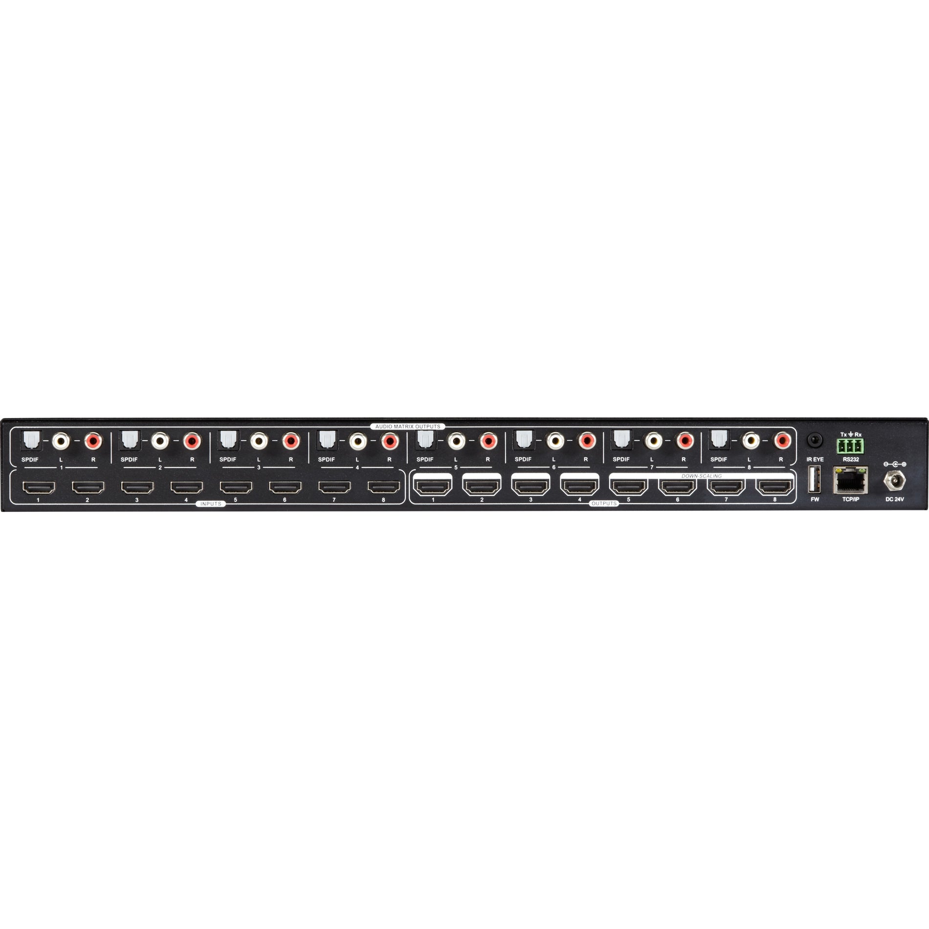 Black Box AVS-HDMI2-8X8-R2 Video Matrix Switcher - HDMI 2.0, 4K Graphics Modes, 3 Year Limited Warranty