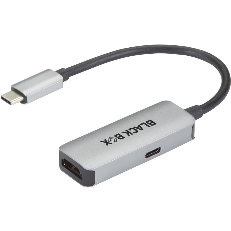 Close-up view of Black Box adapter showing HDMI and USB-C ports