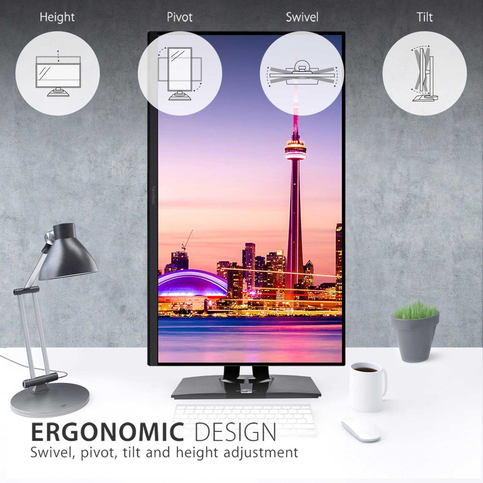 ViewSonic VP3256-4K ColorPro 32" 4K UHD专业图形设计显示器带USB-C（90W），Pantone验证 品牌名称：ViewSonic （威盛）