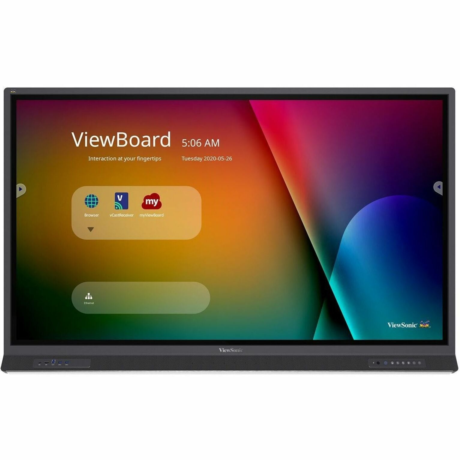 Pantalla de Colaboración ViewBoard IFP6552-1TAA de ViewSonic 65" 4K UHD con Pantalla Táctil 350 Nit de Brillo Altavoces de 45W