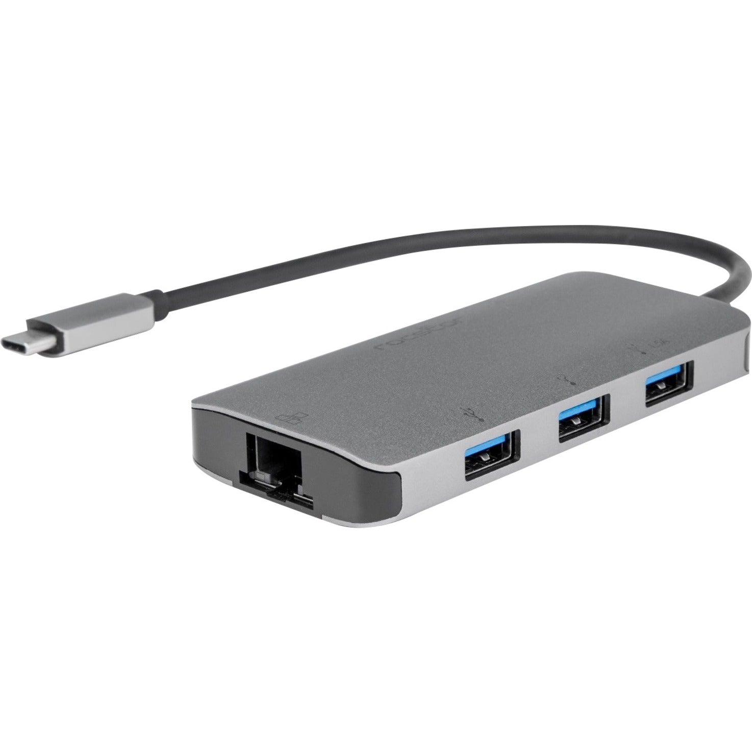 Rocstor Y10A255-A1 Premium USB-C Hub with USB-A, Gigabit Ethernet & USB-C 100W PD, 3-Port USB-C Hub with LAN Port