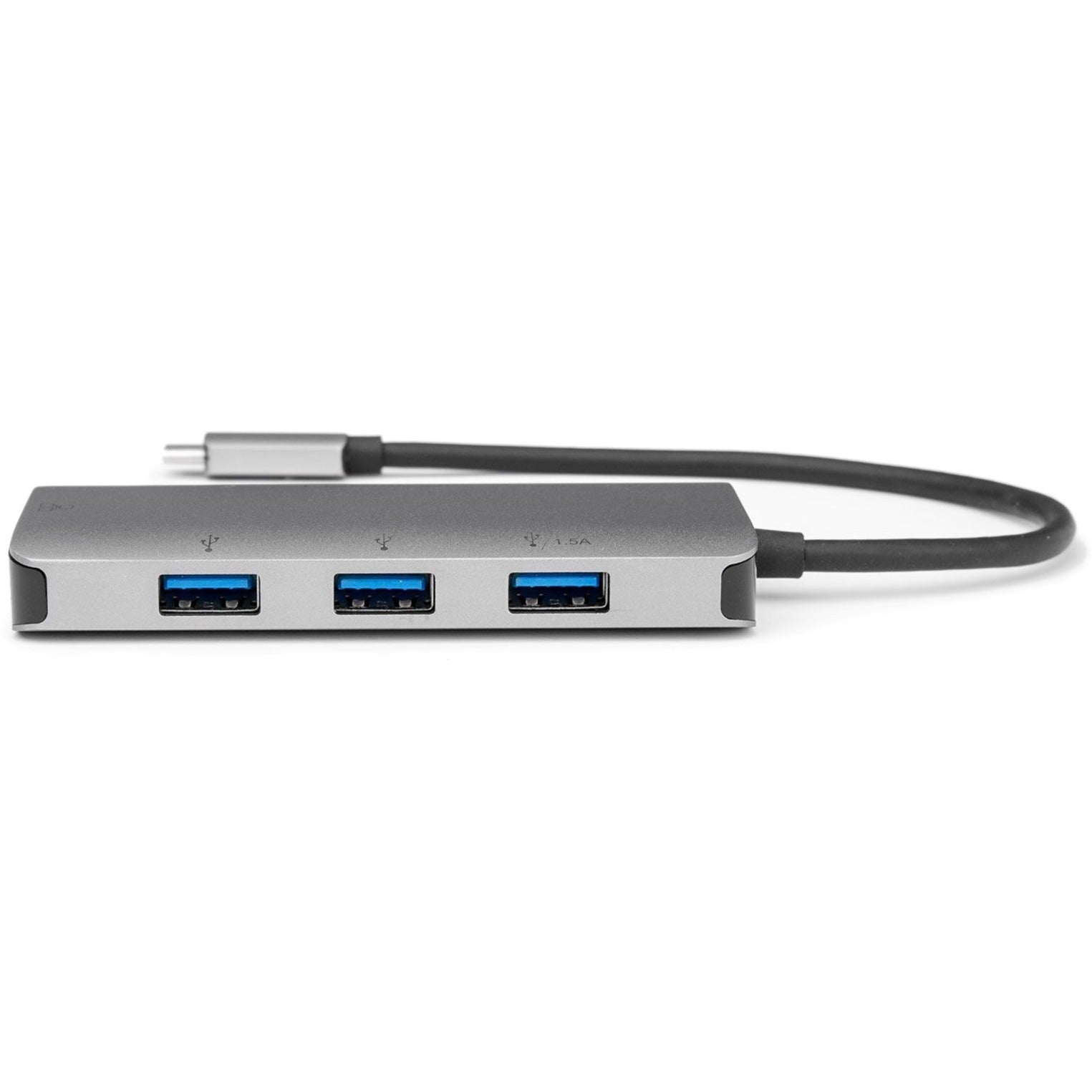 Rocstor Y10A255-A1 Premium USB-C Hub with USB-A, Gigabit Ethernet & USB-C 100W PD, 3-Port USB-C Hub with LAN Port