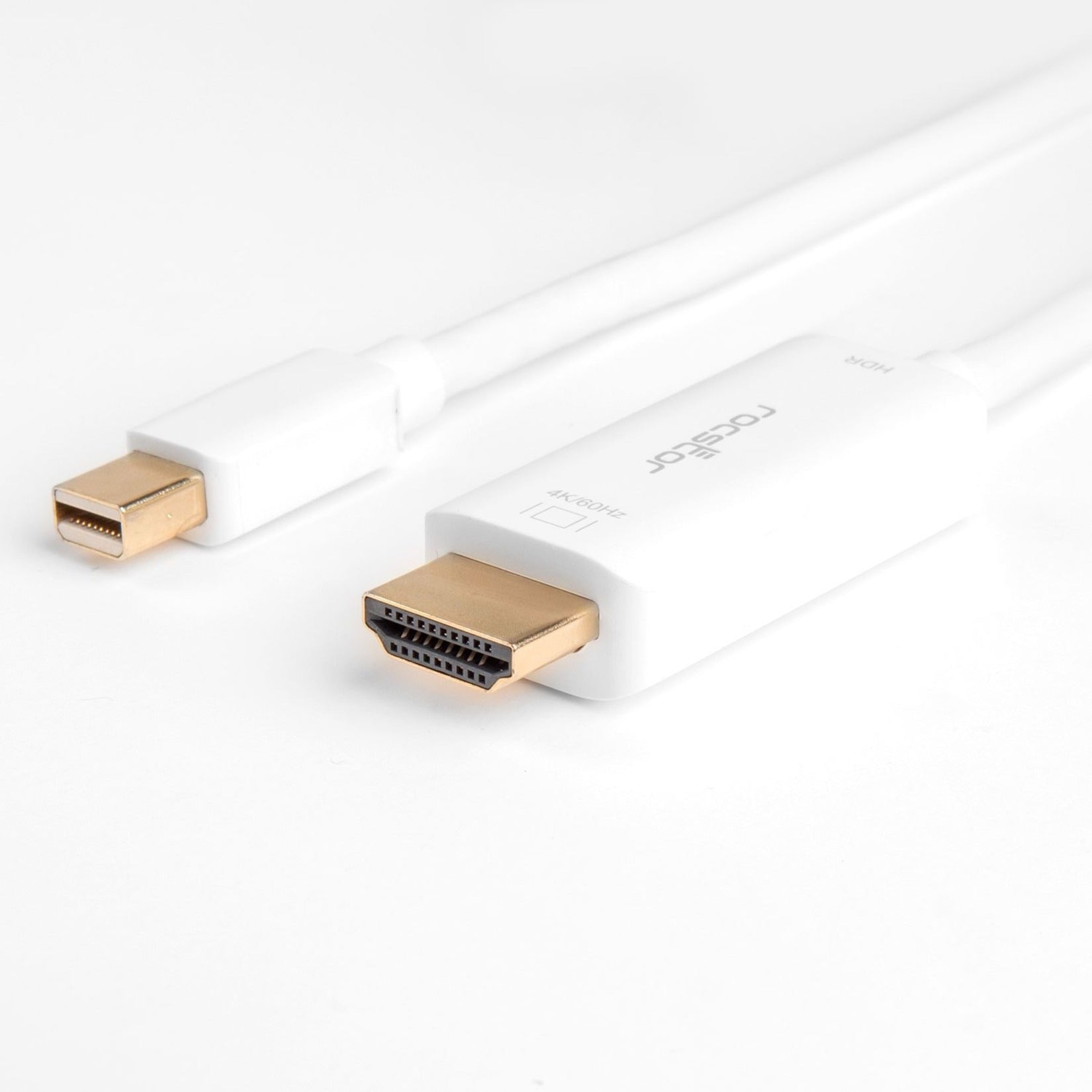 Rocstor Y10C196-W2 Premium Mini DisplayPort to HDMI Cable M/M - 60Hz, 6 ft, Gold-Plated Connectors, 4K Supported