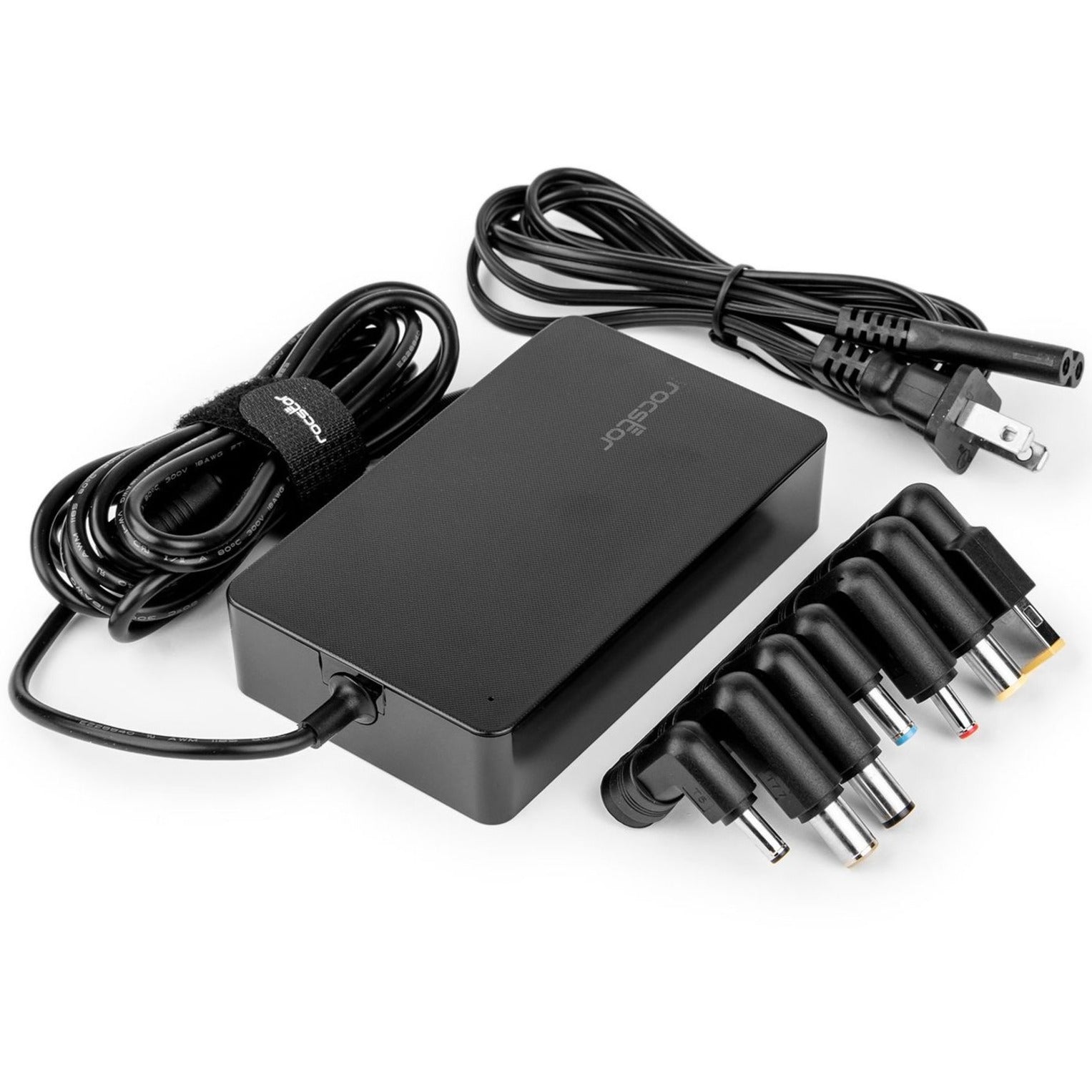 Complete set of Rocstor universal laptop charger with power cord, tips, and accessories-alternate-image4