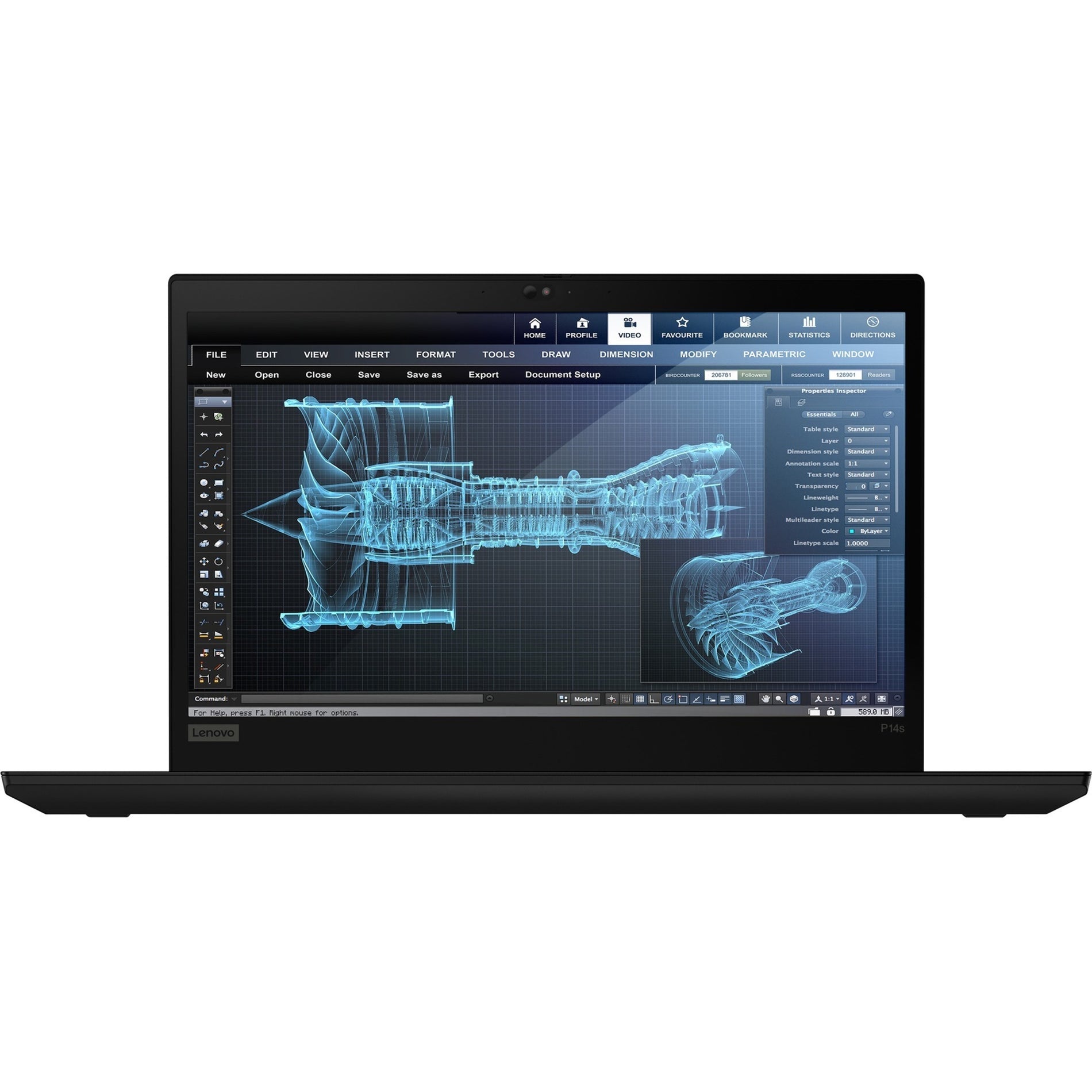 Lenovo 20VX00FUUS ThinkPad P14s Gen 2 14" Mobile Workstation, Intel Core i7, 16GB RAM, 512GB SSD