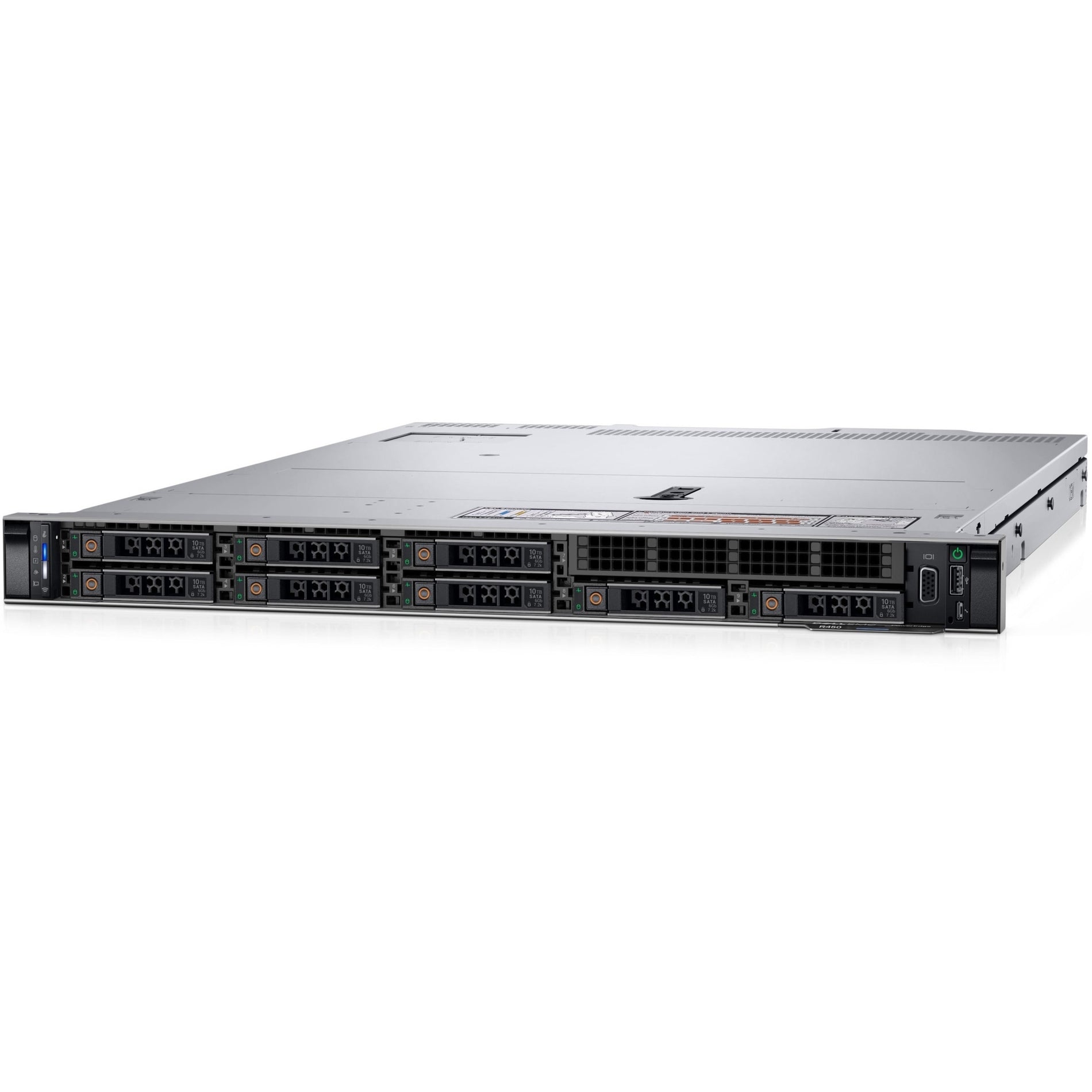 Dell EMC P7K9K PowerEdge R450 Server, Xeon Silver 4310, 32GB RAM, 480GB SSD, 2.1GHz, 2P