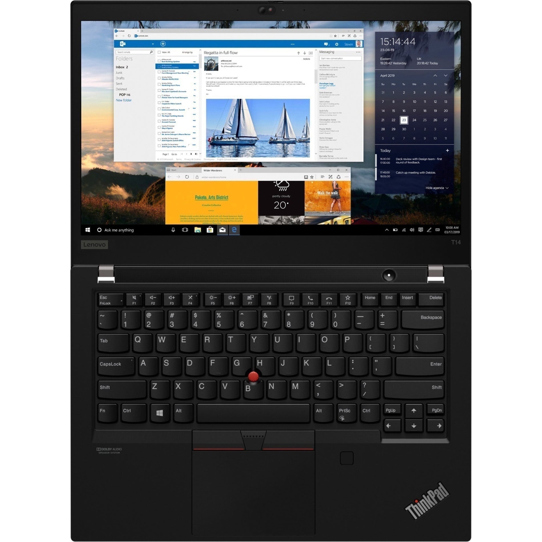 Lenovo 20W000T6US ThinkPad T14 Gen 2 14" Touchscreen Notebook, Intel Core i7, 16GB RAM, 512GB SSD, Windows 10 Pro