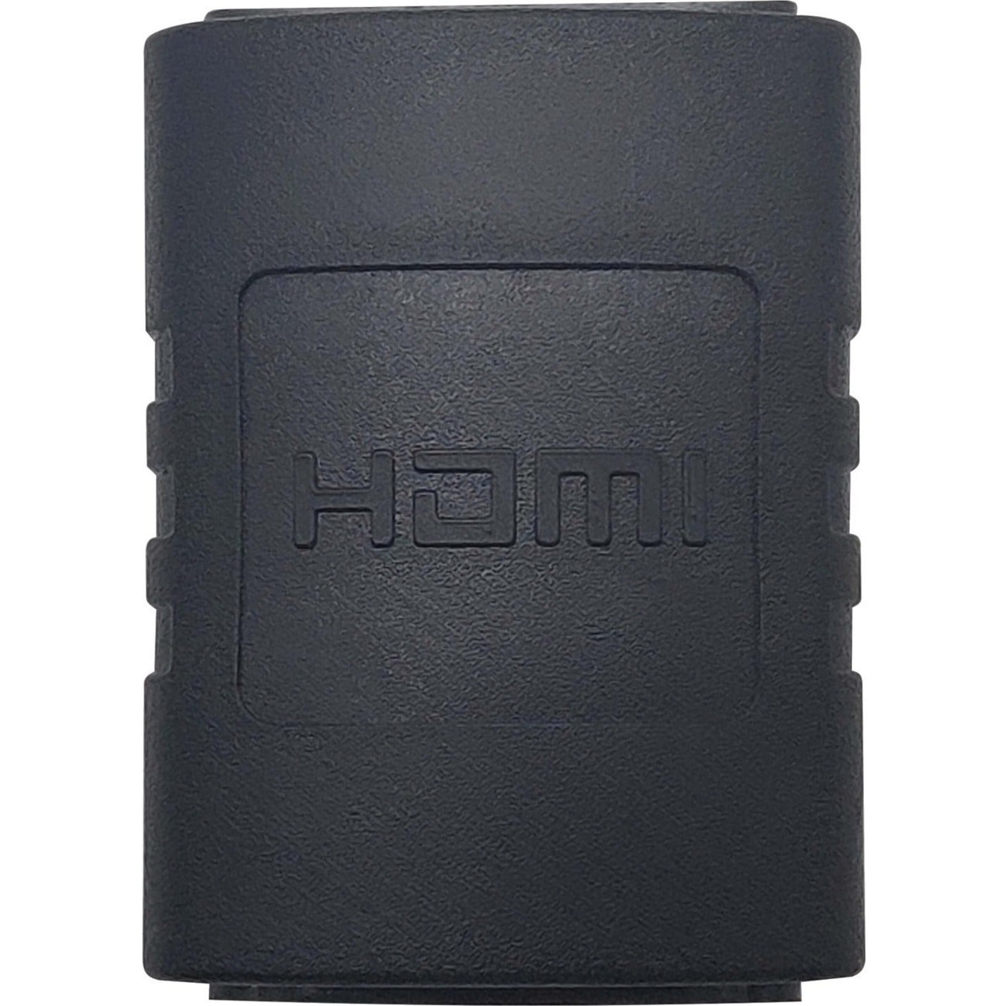 Front view of black HDMI coupler showing HDMI branding and texture-alternate-image4