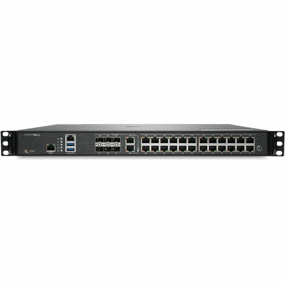 SonicWall 02-SSC-3928 NSa 5700 Network Security/Firewall Appliance, 3 Year Warranty, 1.88 GB/s VPN Throughput, 3.50 GB/s Firewall Throughput