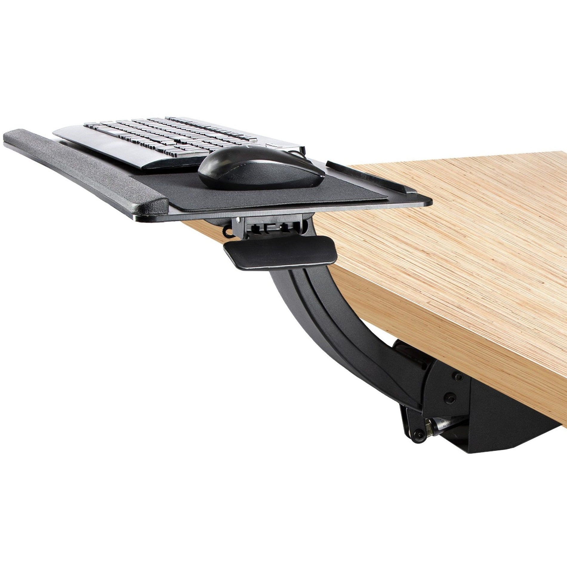 StarTech.com KBTRAYADJ2 Keyboard/Mouse Tray, Height Adjustable, Ergonomic, Integrated Mouse Pad, Cable Management