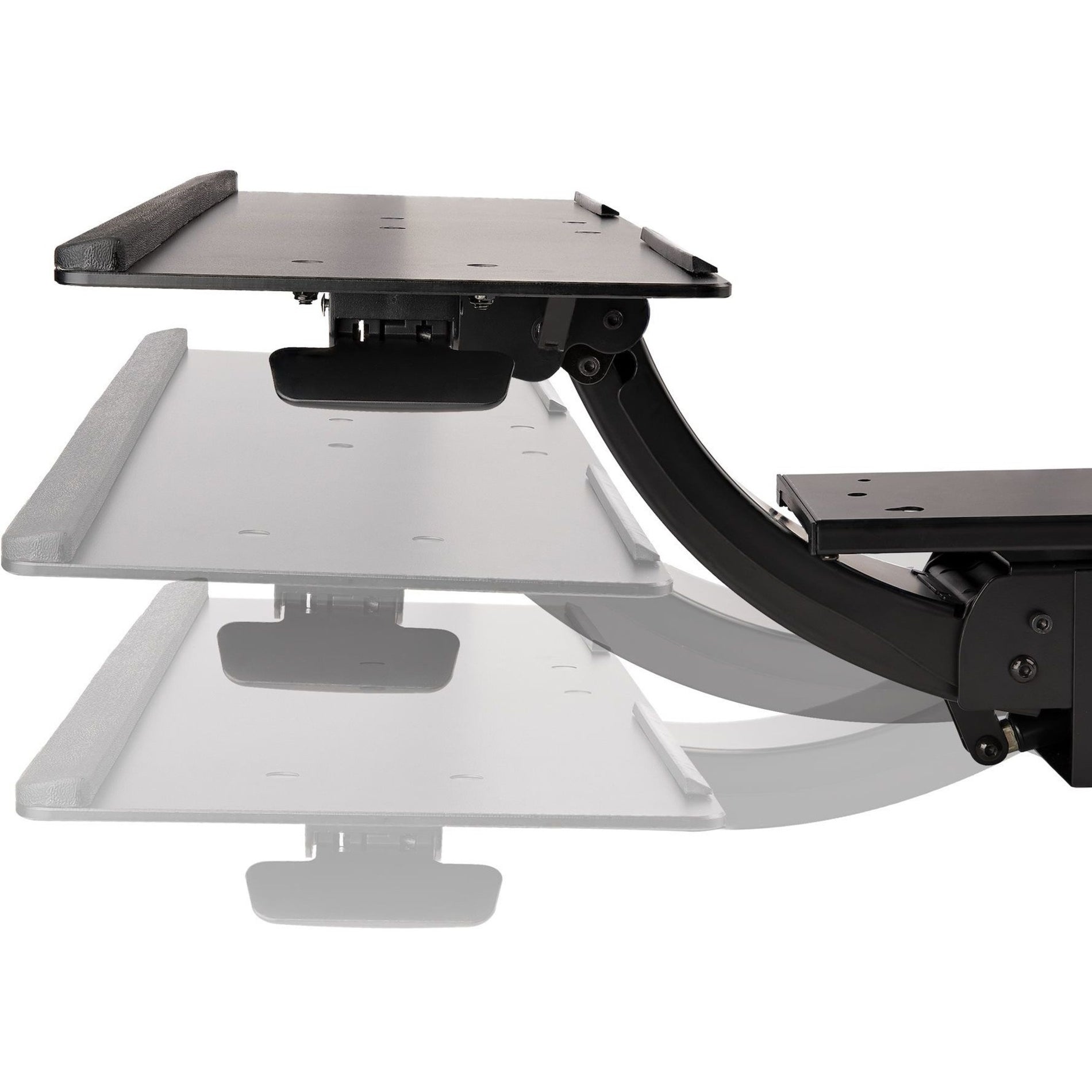 StarTech.com KBTRAYADJ2 Keyboard/Mouse Tray, Height Adjustable, Ergonomic, Integrated Mouse Pad, Cable Management