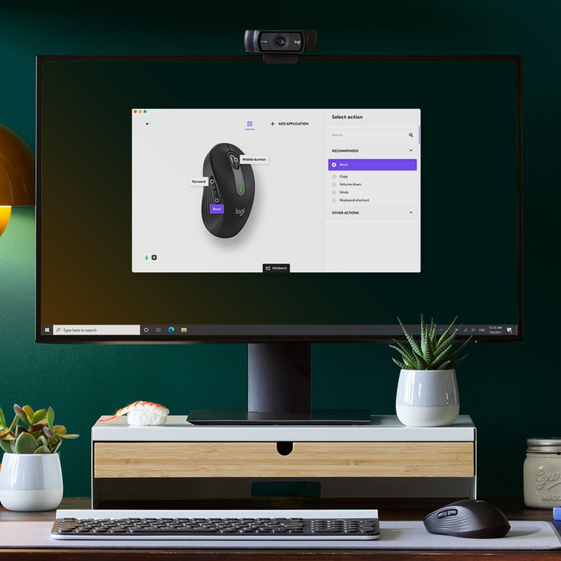 Screenshot of Logitech Options+ software showing M650 mouse customization interface