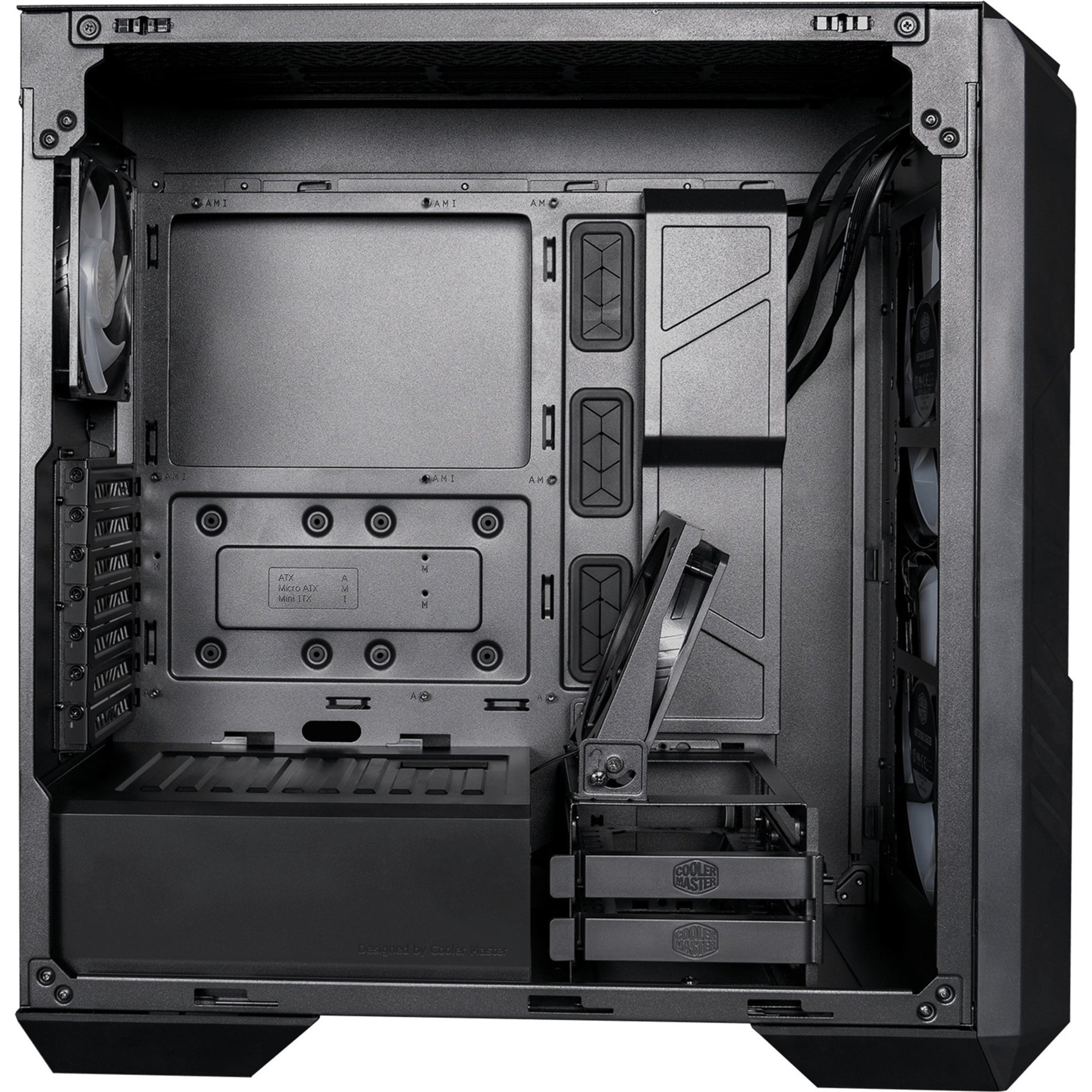 Cooler Master H500-KGNN-S00 HAF 500 Computer Case, Mid-tower, Black, Steel, Mesh, Tempered Glass, 4 Fans, ATX, EATX, SSI CEB, ITX, Micro ATX