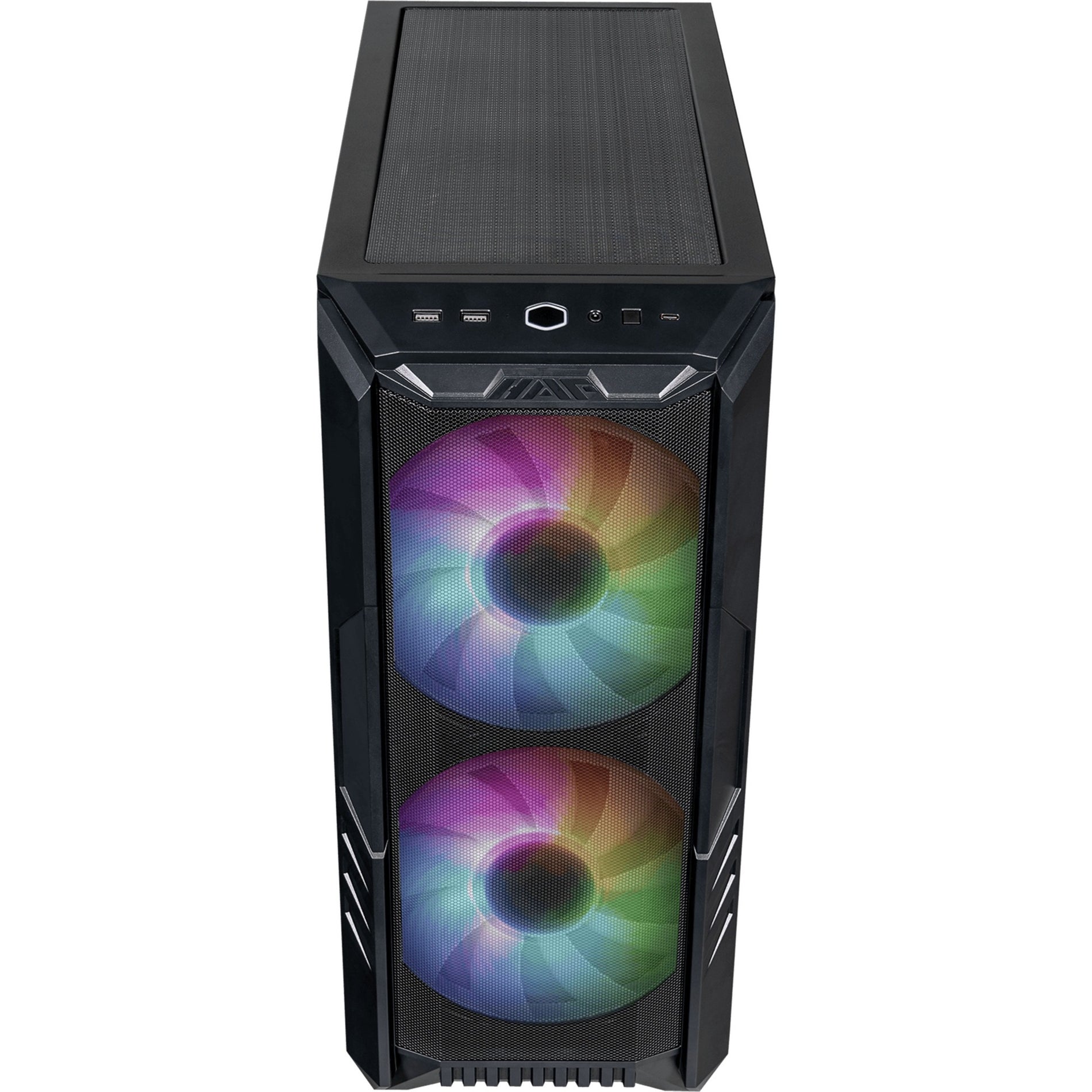 Cooler Master H500-KGNN-S00 HAF 500 Computer Case, Mid-tower, Black, Steel, Mesh, Tempered Glass, 4 Fans, ATX, EATX, SSI CEB, ITX, Micro ATX