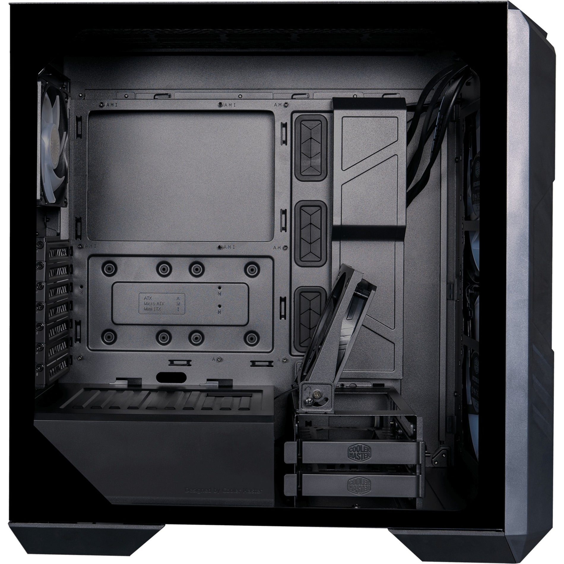 Cooler Master H500-KGNN-S00 HAF 500 Computer Case, Mid-tower, Black, Steel, Mesh, Tempered Glass, 4 Fans, ATX, EATX, SSI CEB, ITX, Micro ATX