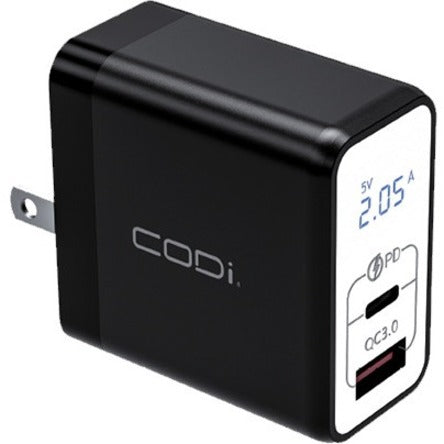 CODi A01104 AC Adapter, USB-C PD 30W USB-A 3.0 Quick Charge Wall Charger