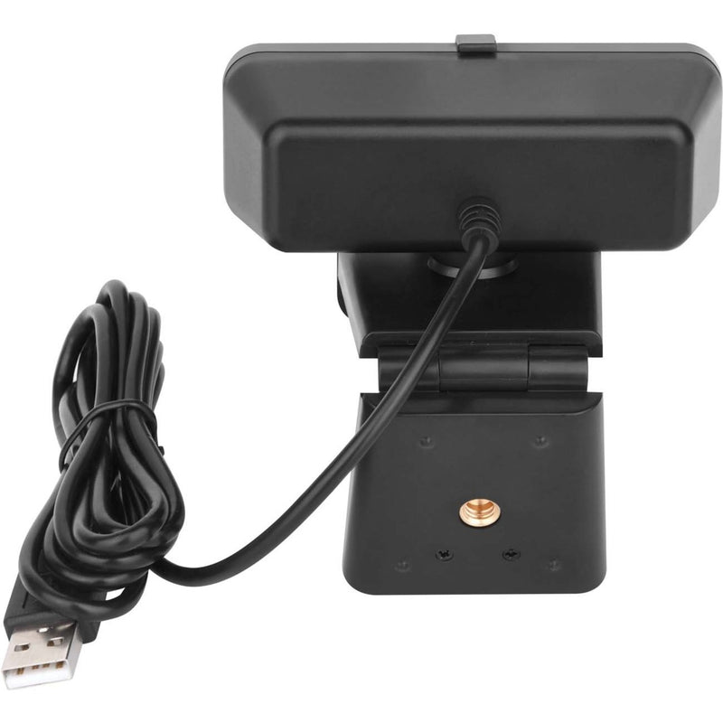 Rear view of 4XEM webcam showing USB cable connection and mounting bracket