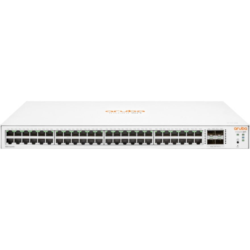 Aruba Instant On 1830 48G 4SFP Switch, Gigabit Ethernet, 48 Ports, Power Supply