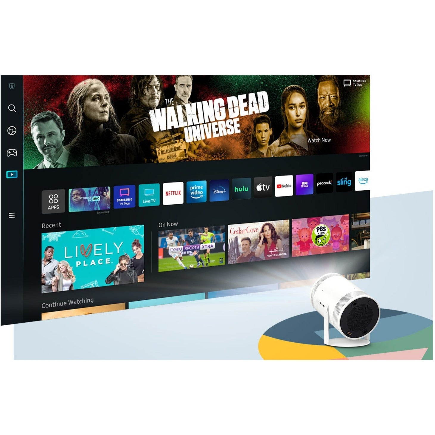 Samsung SP-LSP3BLAXZA Le Freestyle Projecteur DLP Full HD 16:9 Portable Blanc