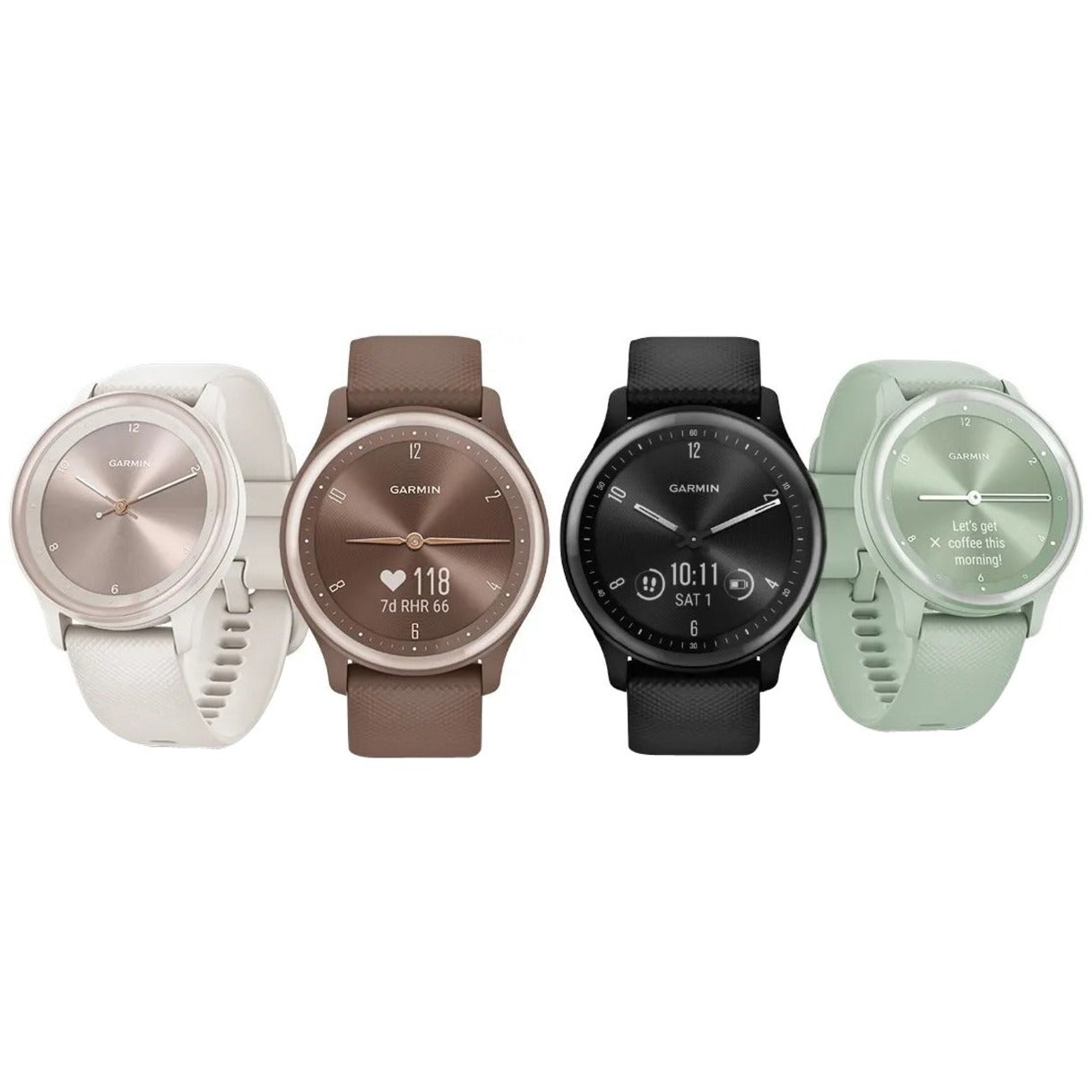 Garmin 010-02566-03 vívomove Reloj Inteligente Sport Resistente al Agua Pantalla OLED Batería de 120 Horas Menta Fresca