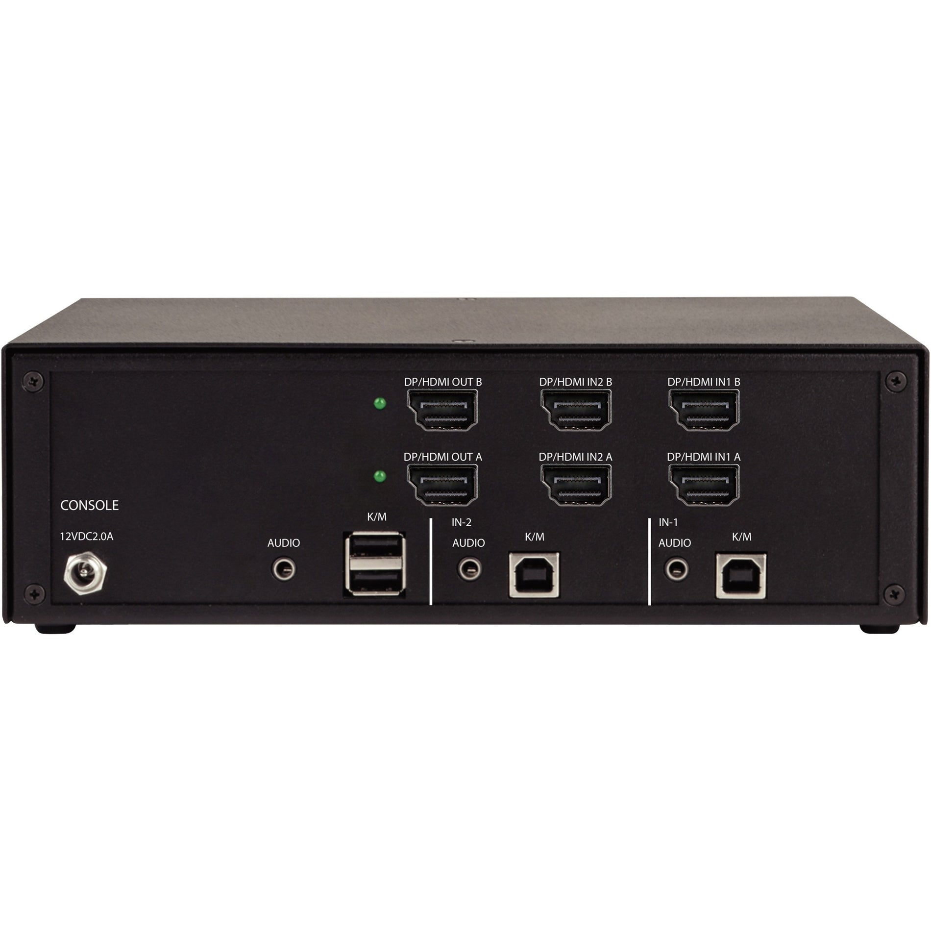 Zwarte Doos KVS4-2002HV Beveiligde KVM-Schakelaar - FlexPort HDMI/DisplayPort 4 USB-Poorten 3840 x 2160 Resolutie 1 Jaar Garantie