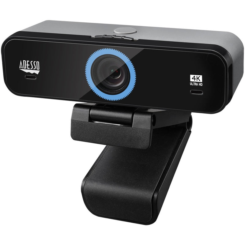 Angled view of Adesso CyberTrack K4 webcam emphasizing design elements