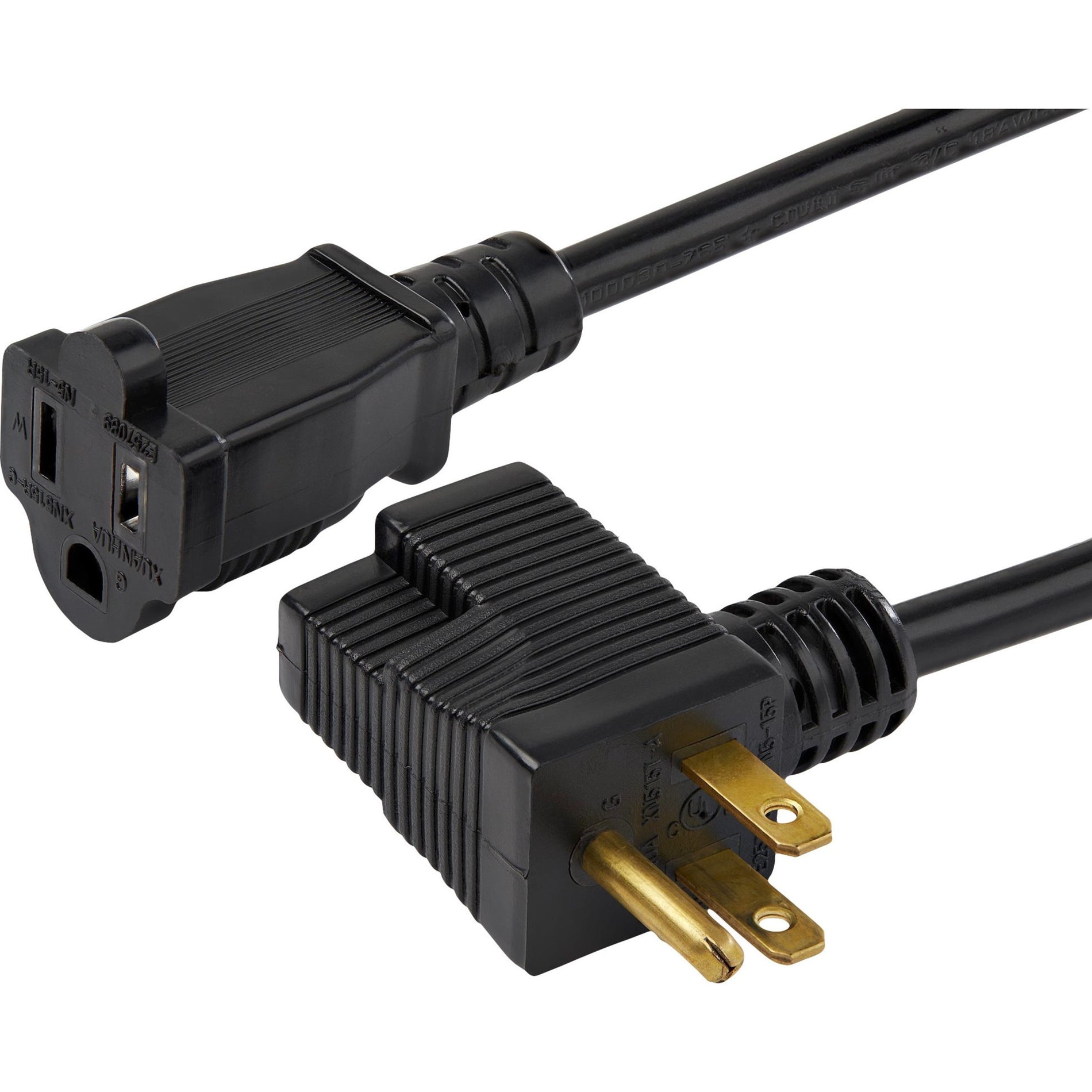 StarTech.com Cable de extensión de corriente PAC1023 3 pies NEMA 5-15P a NEMA 5-15R negro