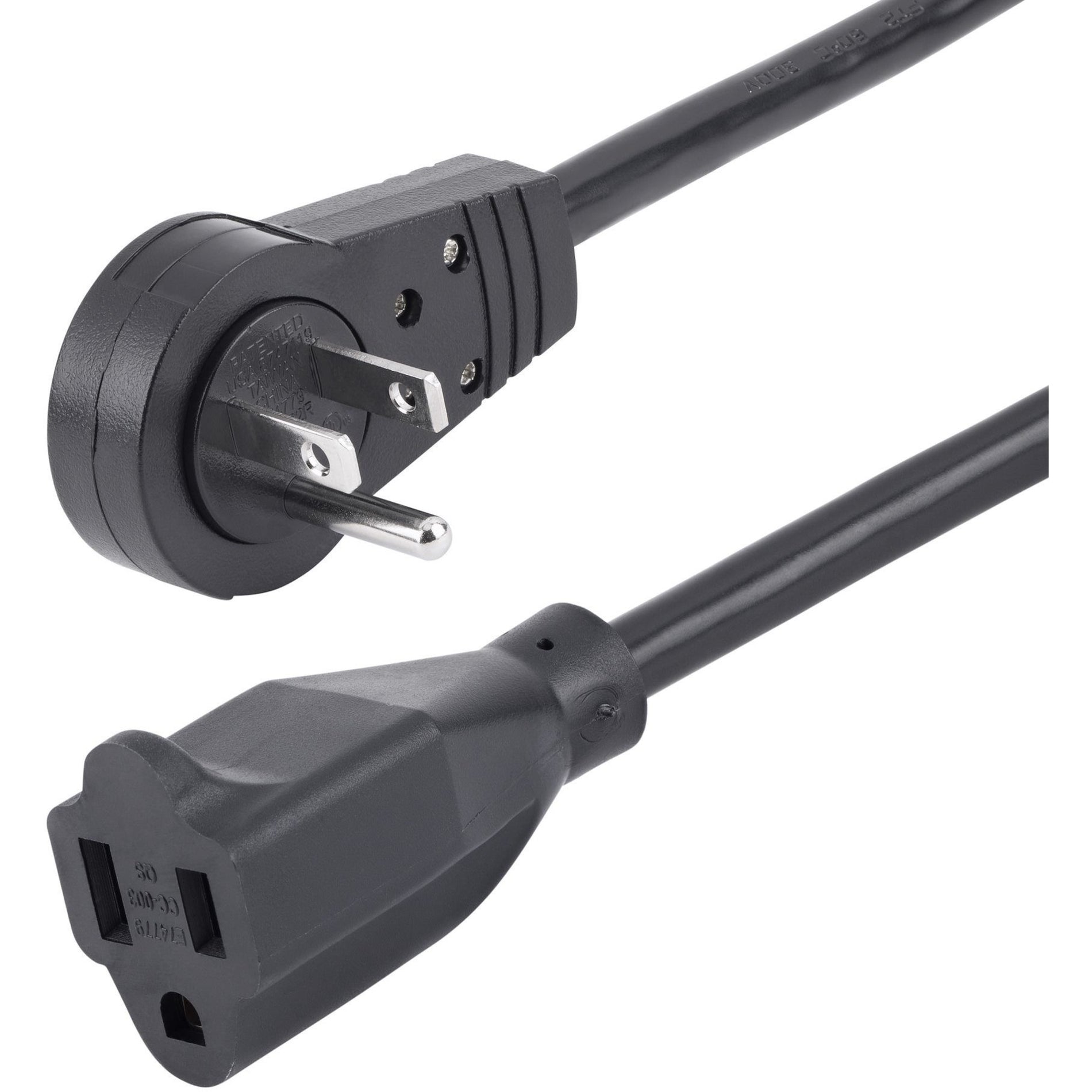 StarTech.com RTPAC10110 Power Extension Cord, 10 ft, NEMA 5-15P to NEMA 5-15R