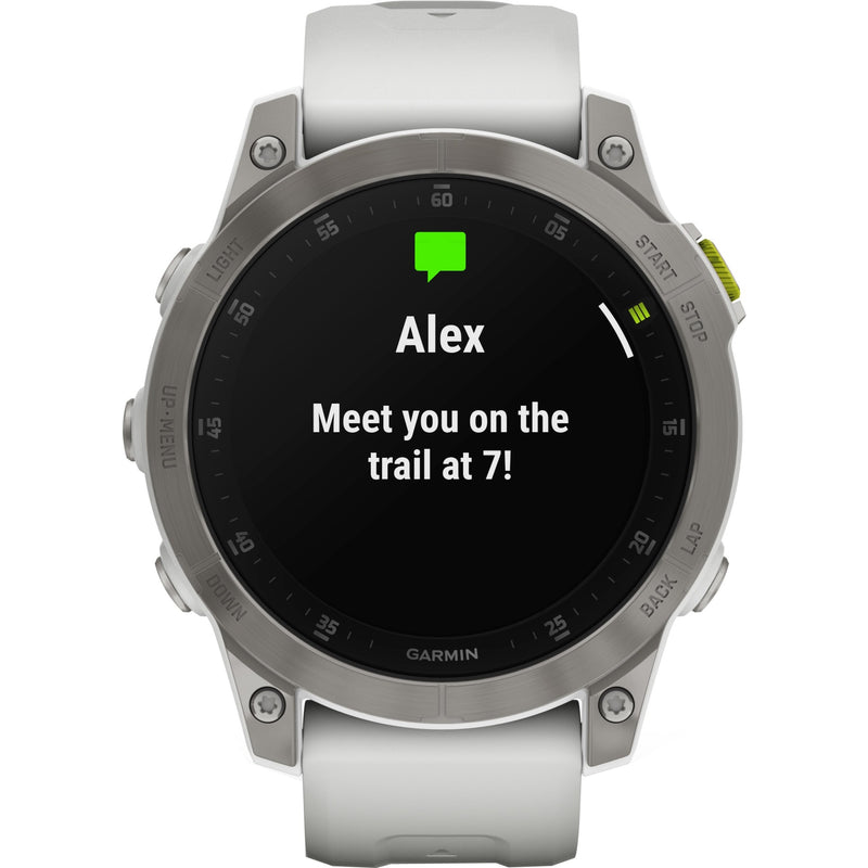 Garmin epix Gen 2 displaying smart notification message screen