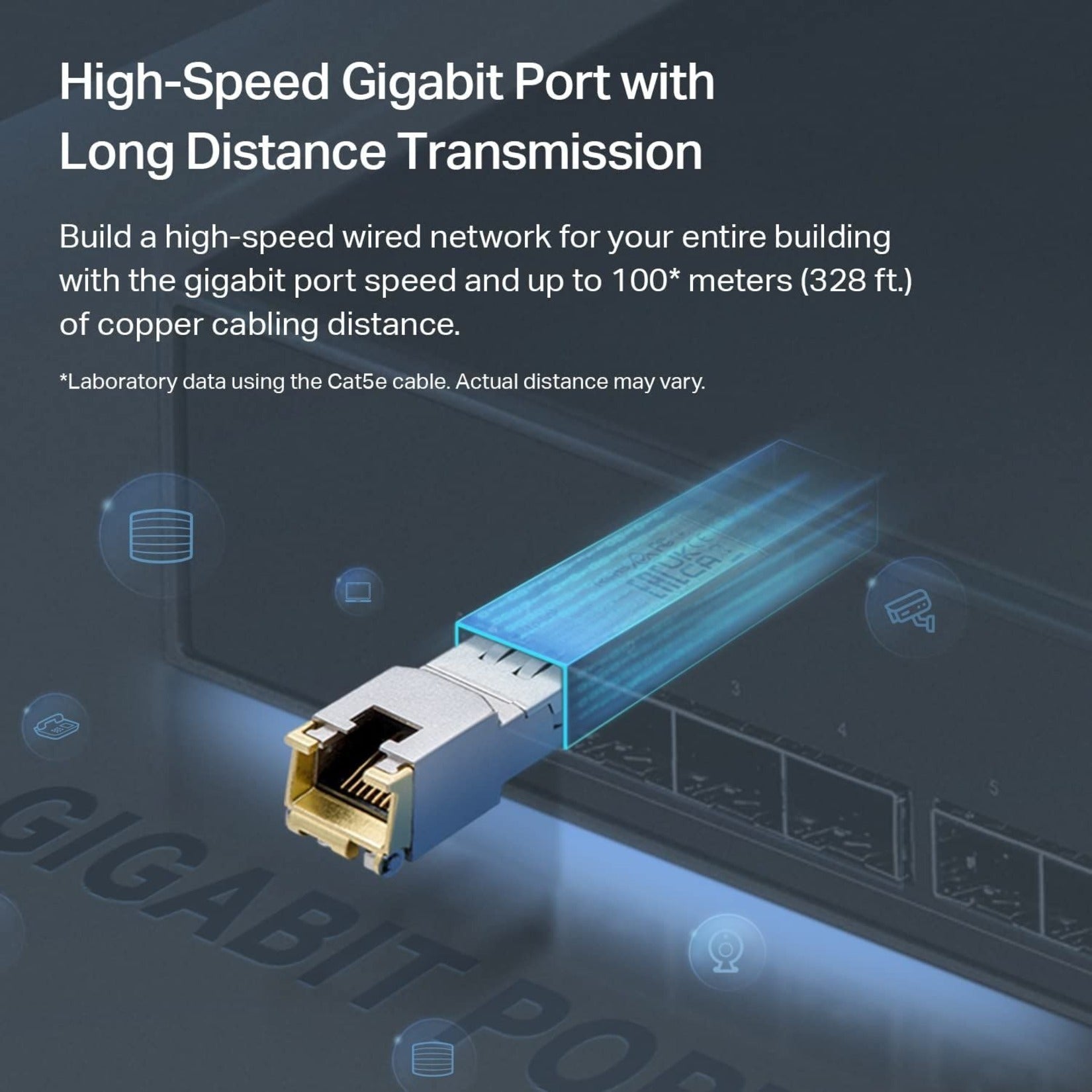 TP-Link TL-SM331T 1000Base-T RJ45 SFP Module, Gigabit Ethernet, Hot-pluggable, Hot-swappable