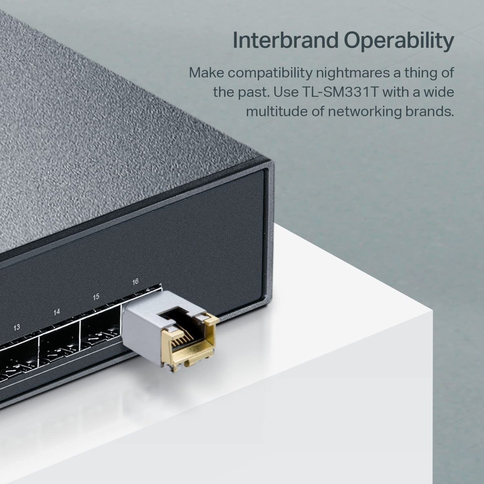 TP-Link TL-SM331T 1000Base-T RJ45 SFP Module, Gigabit Ethernet, Hot-pluggable, Hot-swappable