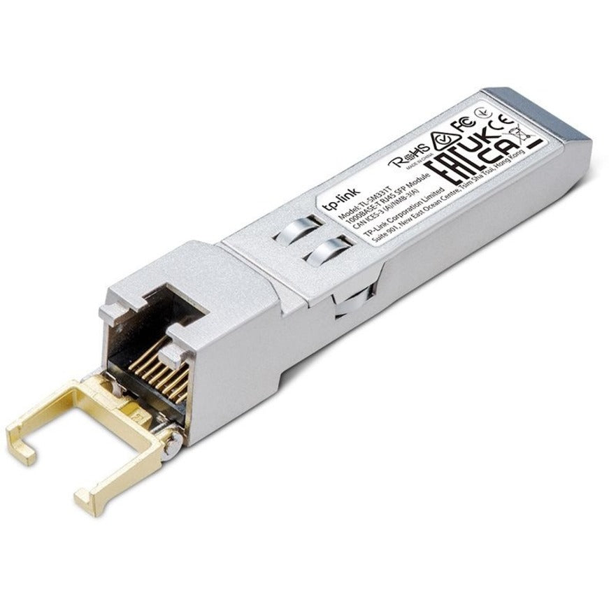 TP-Link TL-SM331T 1000Base-T RJ45 SFP Module, Gigabit Ethernet, Hot-pluggable, Hot-swappable