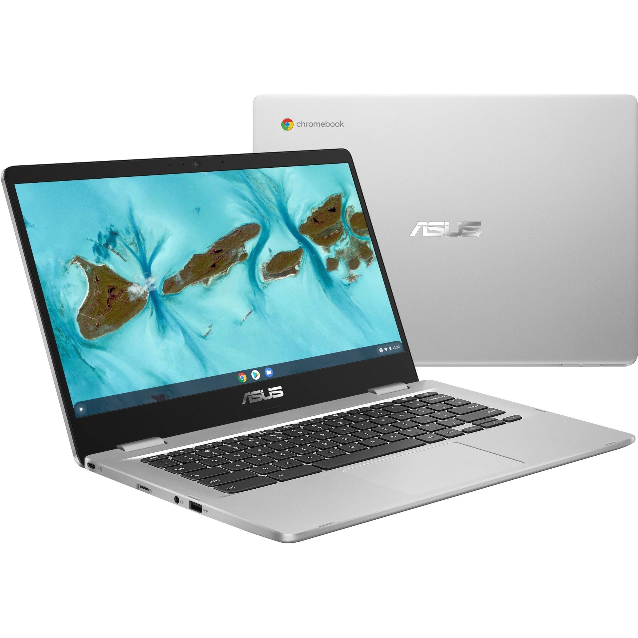 Asus C424MA-WH44F Chromebook 14 フルHD、インテル Celeron N4020、4GB RAM、64GB フラッシュ、ChromeOS アスース