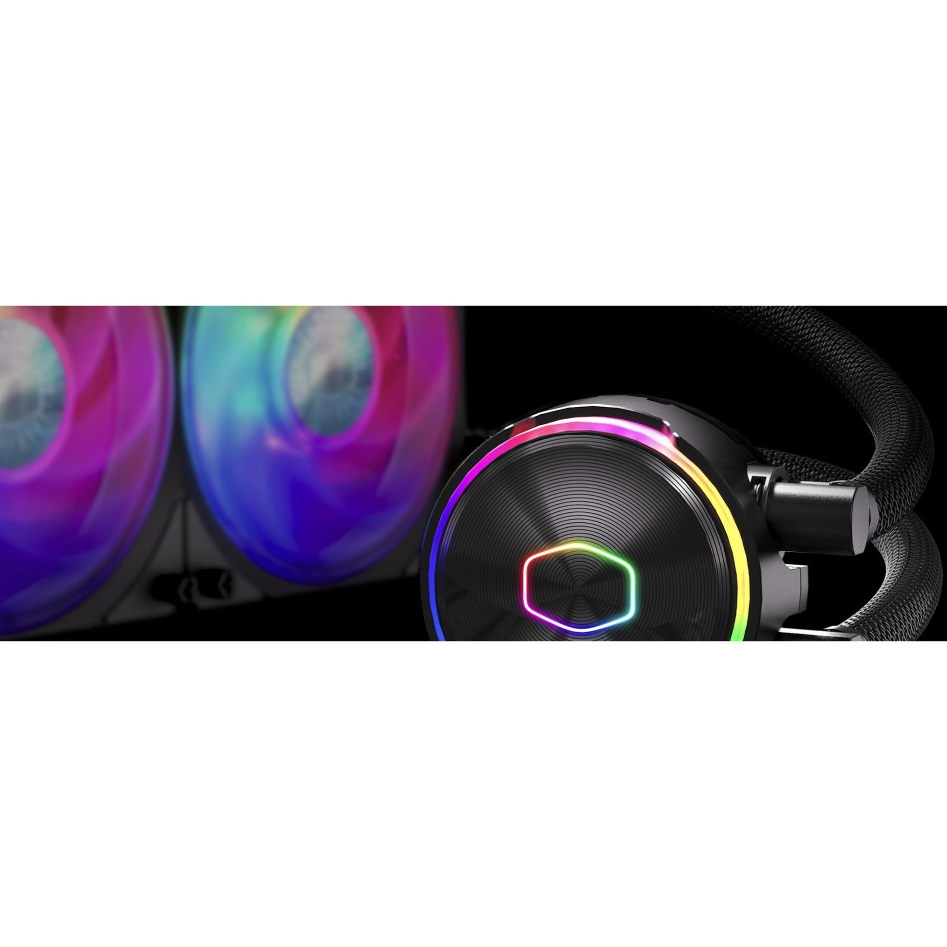 Cooler Master MLY-D36M-A23PZ-R1 MasterLiquid PL360 Flux Liquid Cooler, 3 Fans, ARGB LED Color, 919.8 gal/min Maximum Airflow