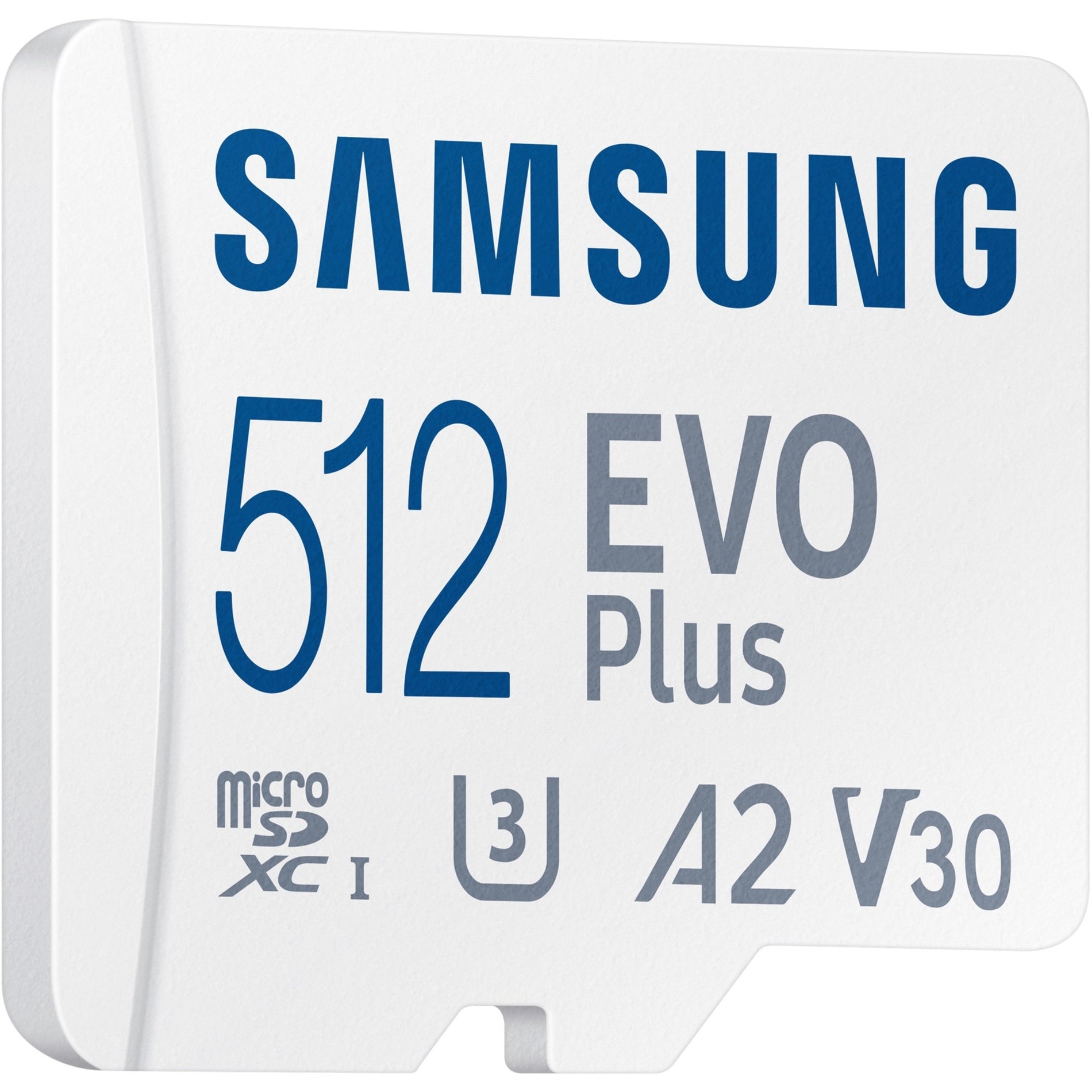 Three-dimensional view of Samsung EVO Plus microSD card showing premium build quality-alternate-image5