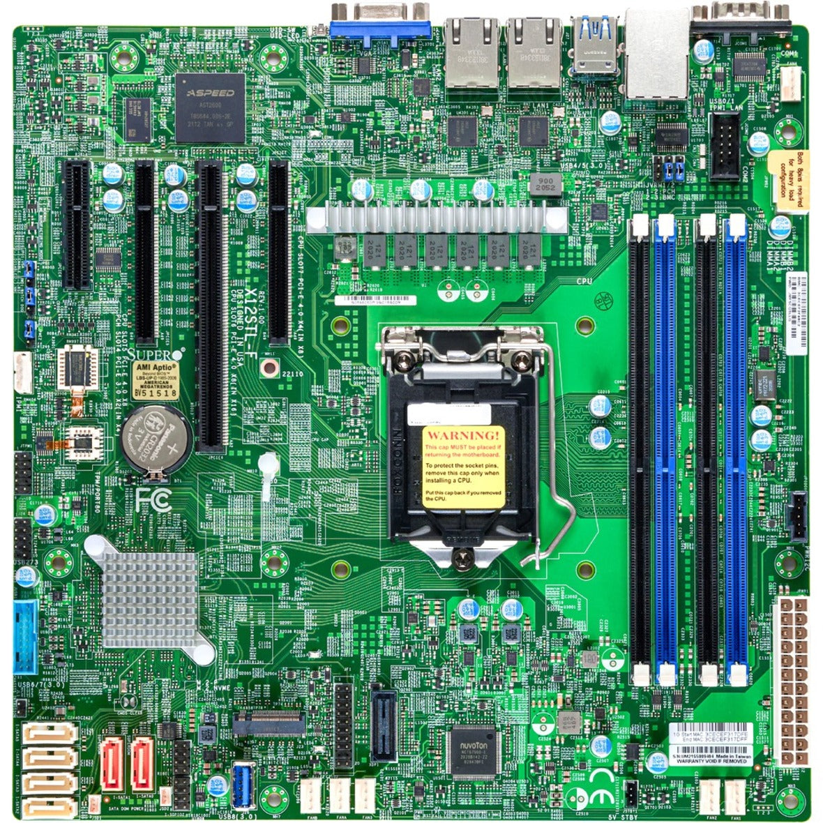 ซูเปอร์ไมโคร MBD-X12STL-F-O X12STL-F เมนบอร์ดเวิร์กสเตชัน LGA 1200 DDR4 PCI-E M.2 แลนสี่พอร์ต