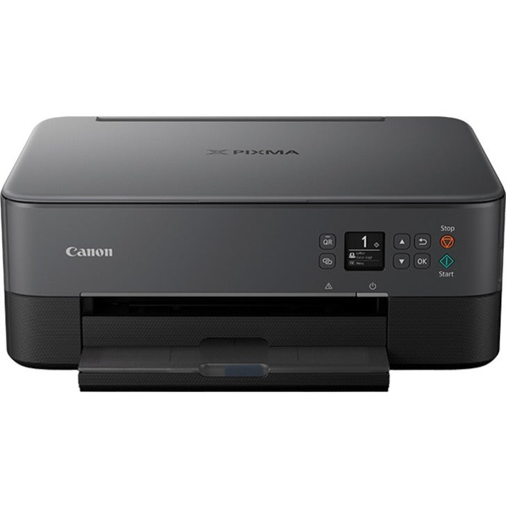 Front view of Canon PIXMA TS6420a printer highlighting the OLED display and control panel-alternate-image2