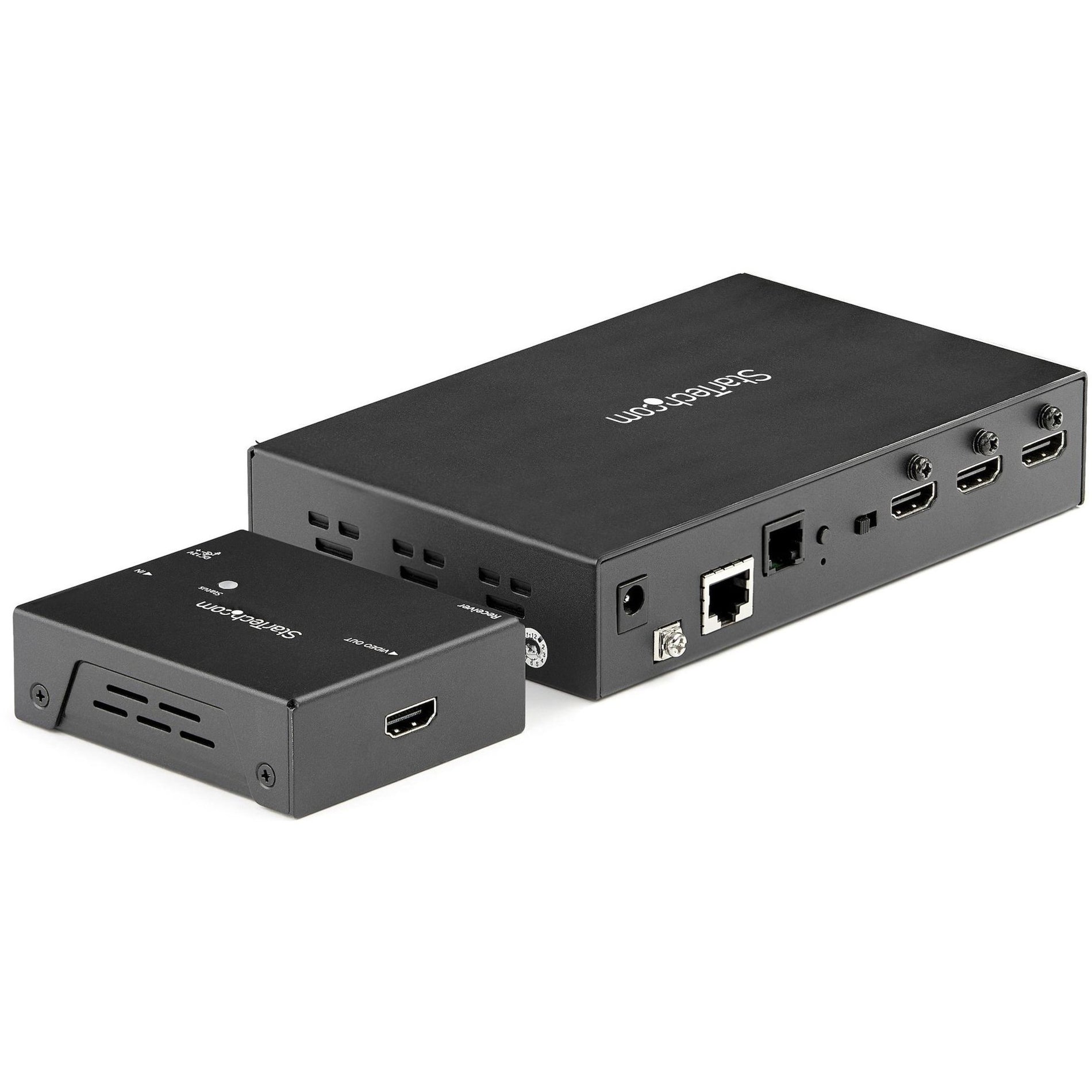 StarTech.com VS321HDBTK HDMI Extender over CAT6/5e with 3 Port Video Switch, 4K HDMI Switch Box, Video over HDBaseT with Auto Switcher