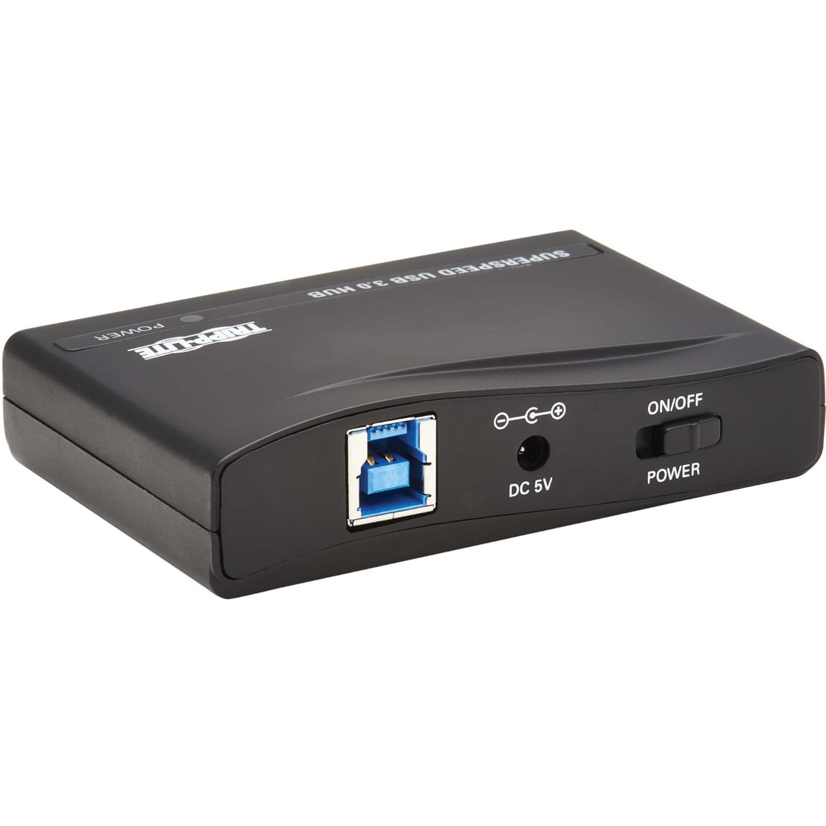 Tripp Lite U360-004-R-INT 4-Port USB-A Mini Hub, USB 3.2 Gen 1, International Plug Adapters