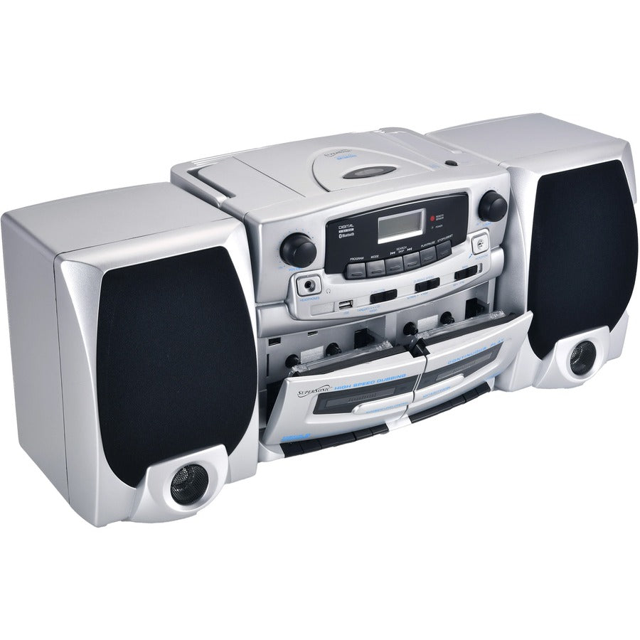 Supersonic SC-2121BT Micro Hi-Fi System, Bluetooth Audio System, Integrated Microphone, MP3/CD-DA Formats, 2 Speakers