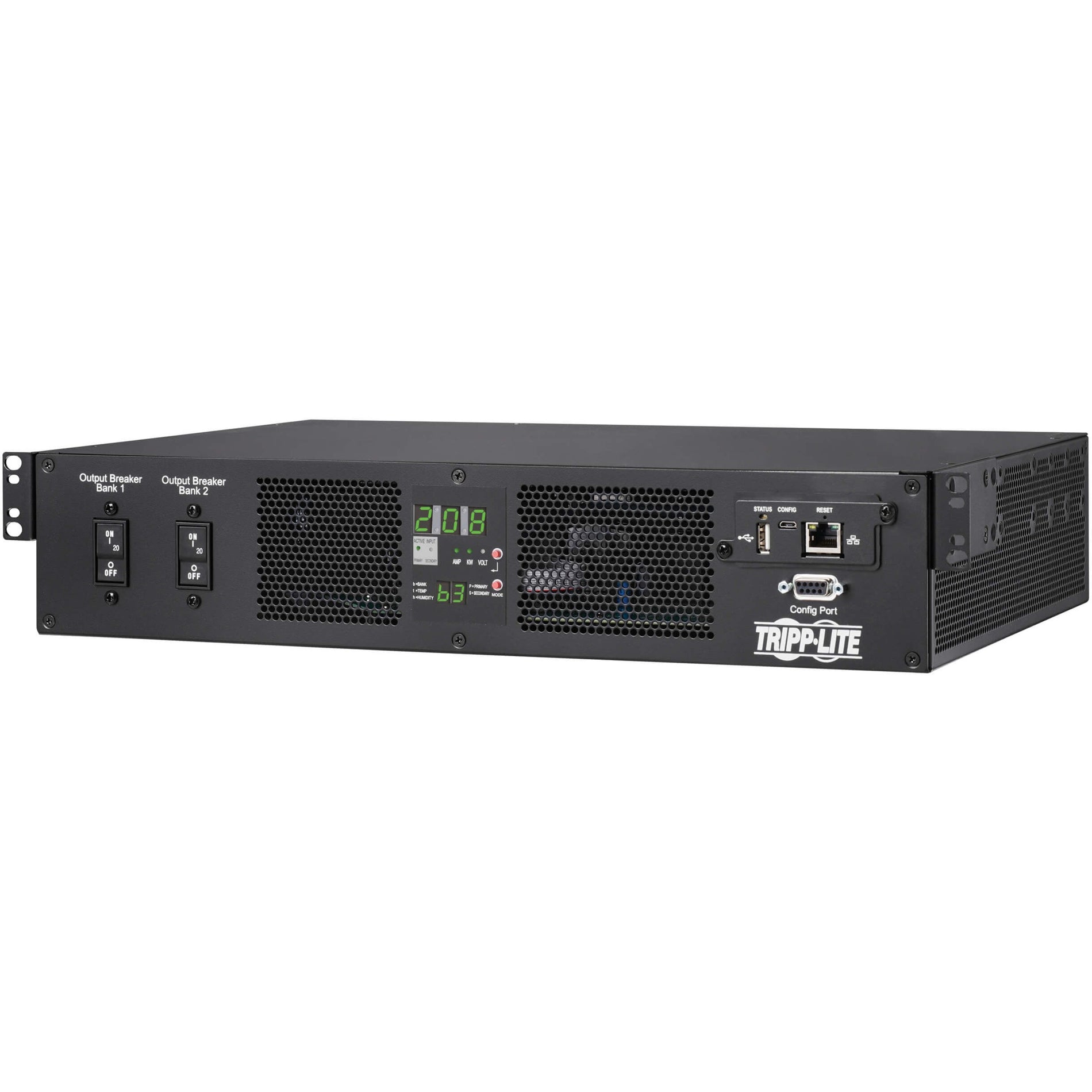 Angled view of PDU showing 2U rack mount design and features-alternate-image4