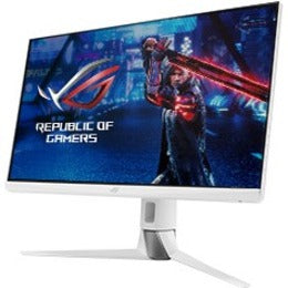 Angled view of ROG Strix XG27AQ-W gaming monitor