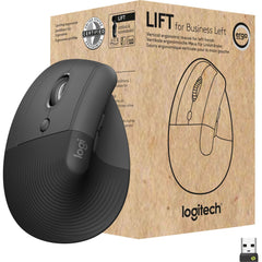 Logitech 910-006492 Lift Ergo Mouse Venstrehåndet Grafit Trådløs 4000 dpi