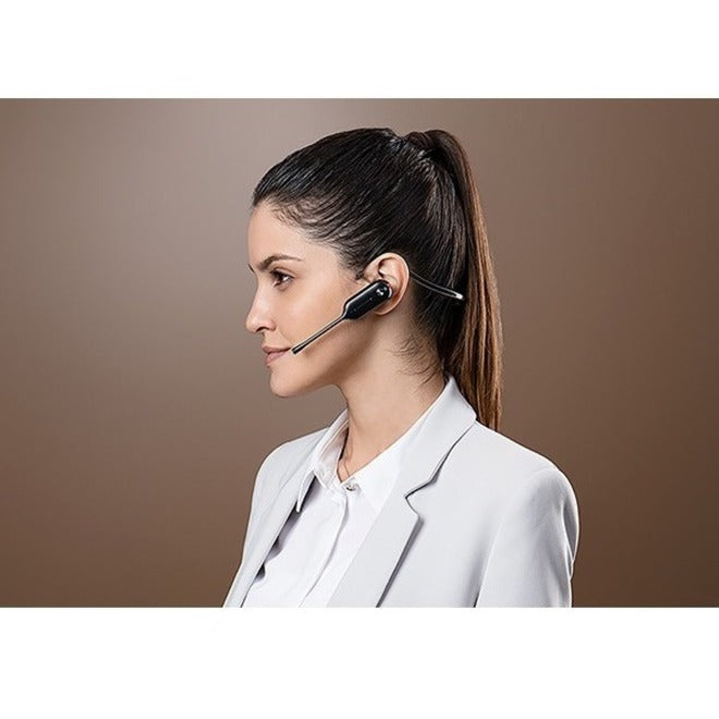 Profile view showing Yealink WH67 headset microphone positioning-alternate-image7