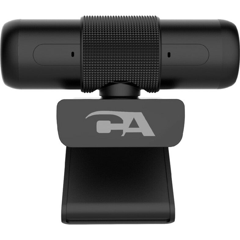 Close-up view of CA Essential Webcam's mounting system and textured surface