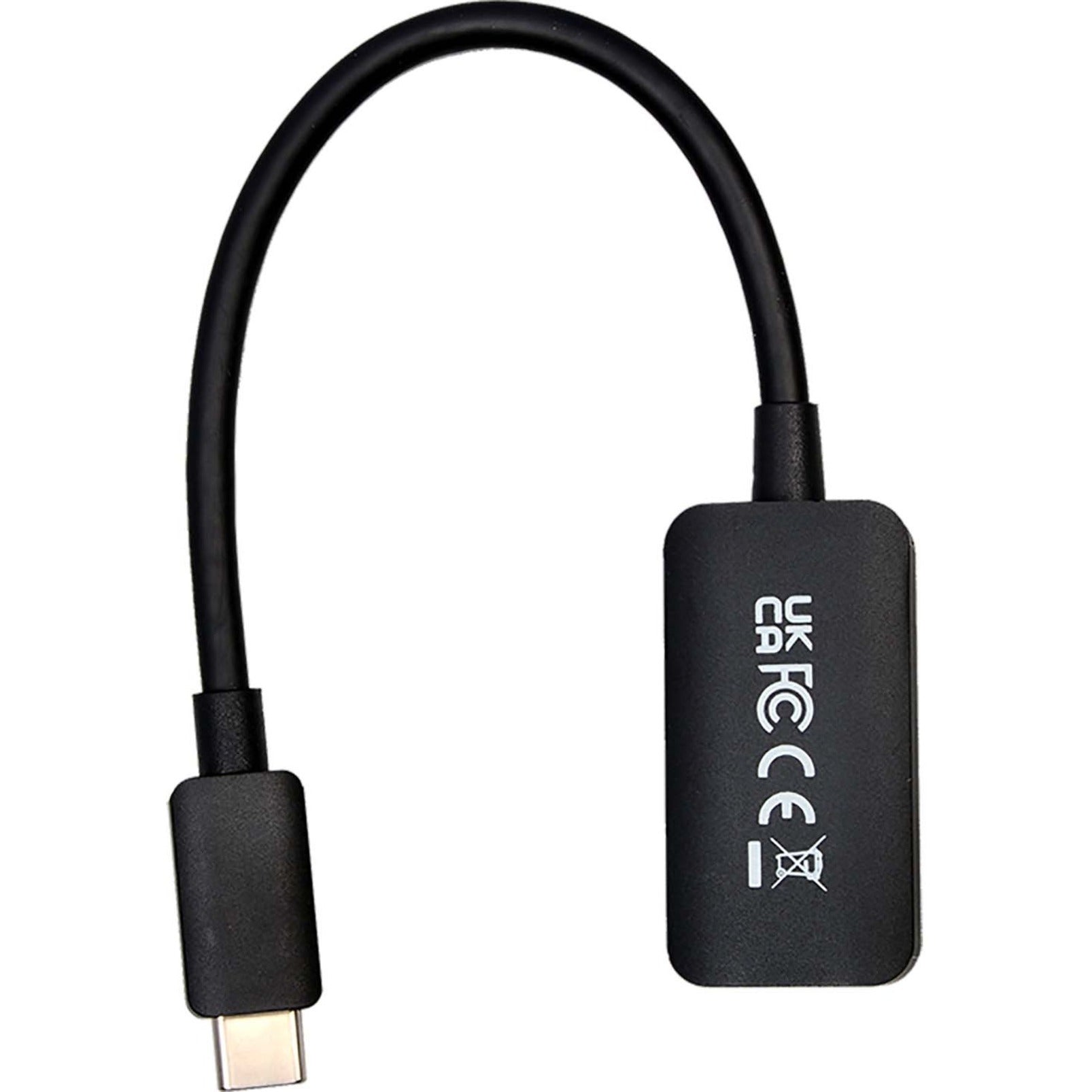 V7 V7USBCHDMI4K60HZ USB-C Male to HDMI 2.0 Female 21.6 Gbps 4K UHD, Shielded, Plug and Play