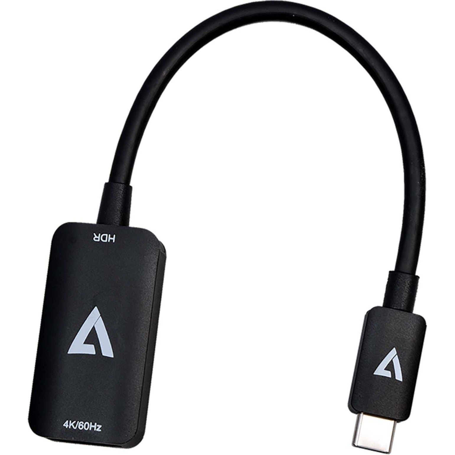 V7 V7USBCHDMI4K60HZ USB-C Mâle vers HDMI 2.0 Femelle 216 Gbps 4K UHD Blindé Brancher et Utiliser